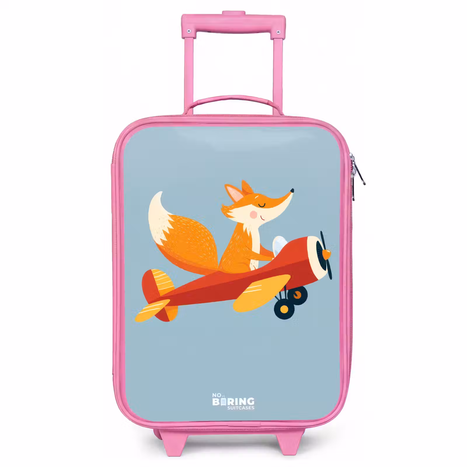 Valise enfant - Rose - Renard - Avion - Mouches — 1