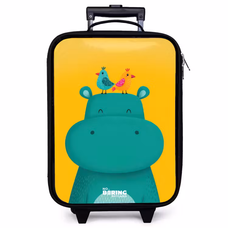 Valise enfant - Hippo - Oiseaux - Jaune — 1