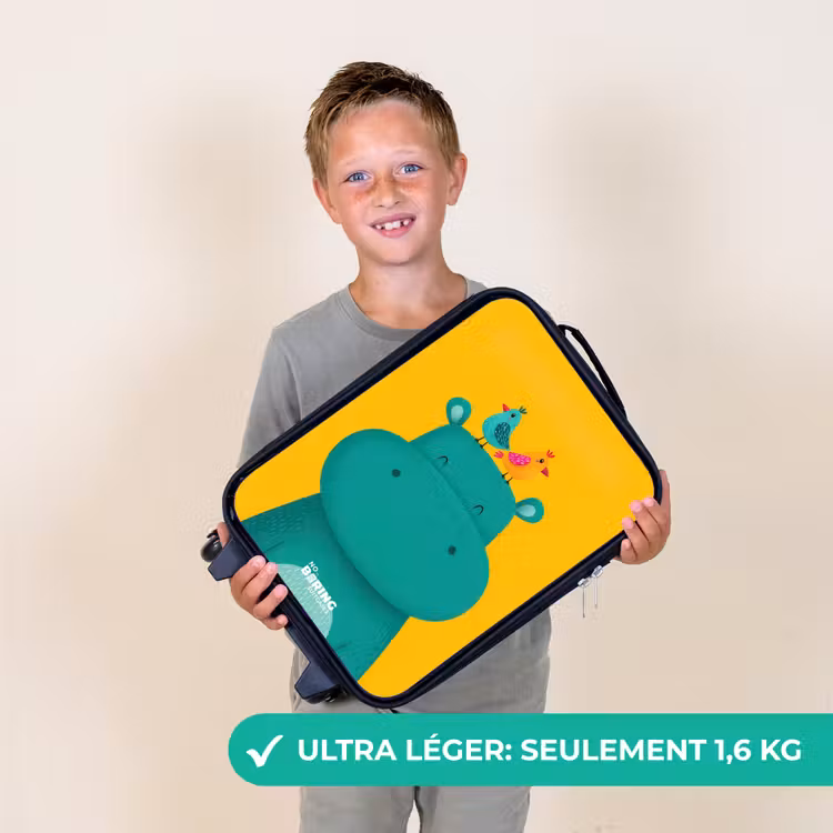 Valise enfant - Hippo - Oiseaux - Jaune — 2
