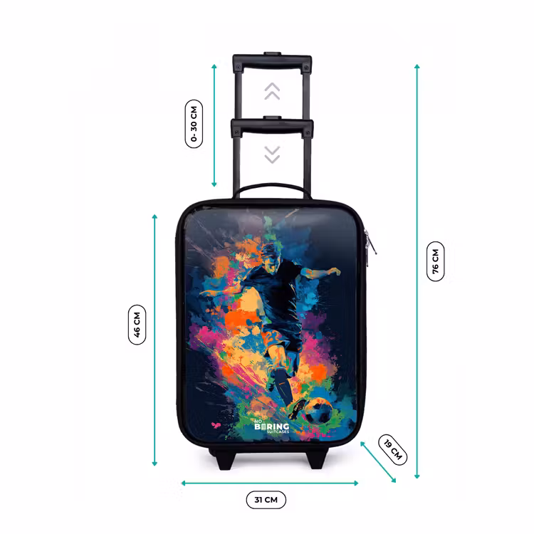 Valise enfant - Néon - footballeur - coloré — 7