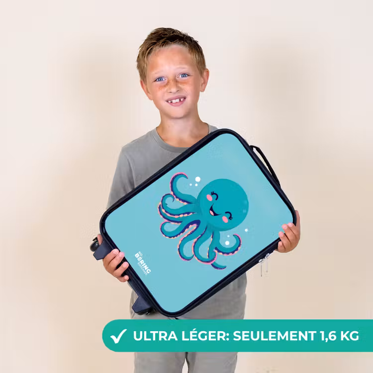 Valise enfant - Pieuvre - Eau - Bleu — 2