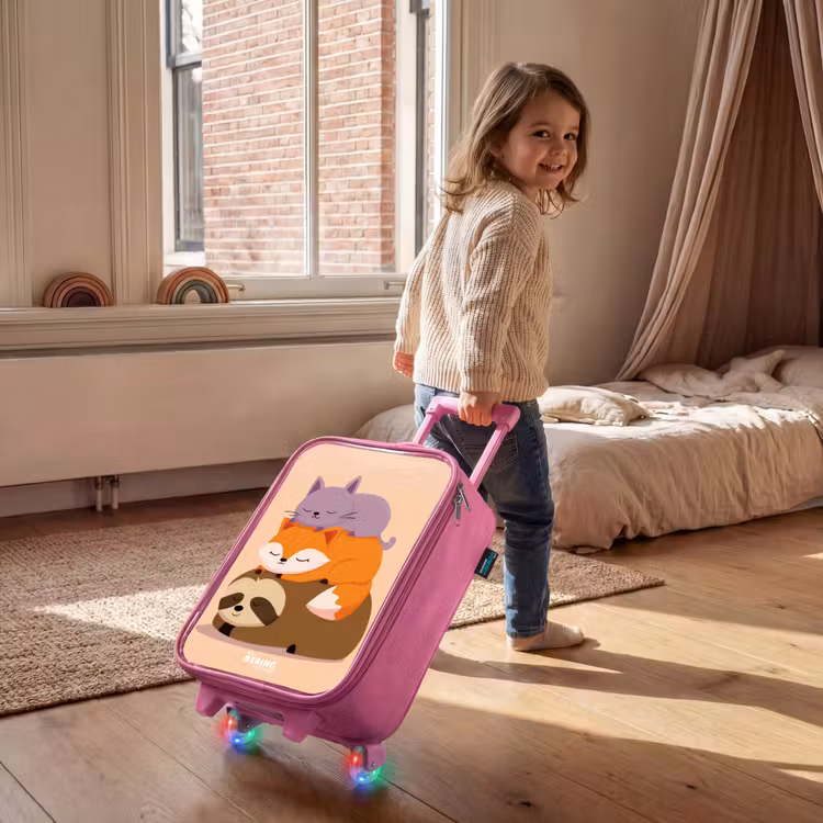 Valise enfant - Rose - Animaux - Dormir - Ensemble — 2