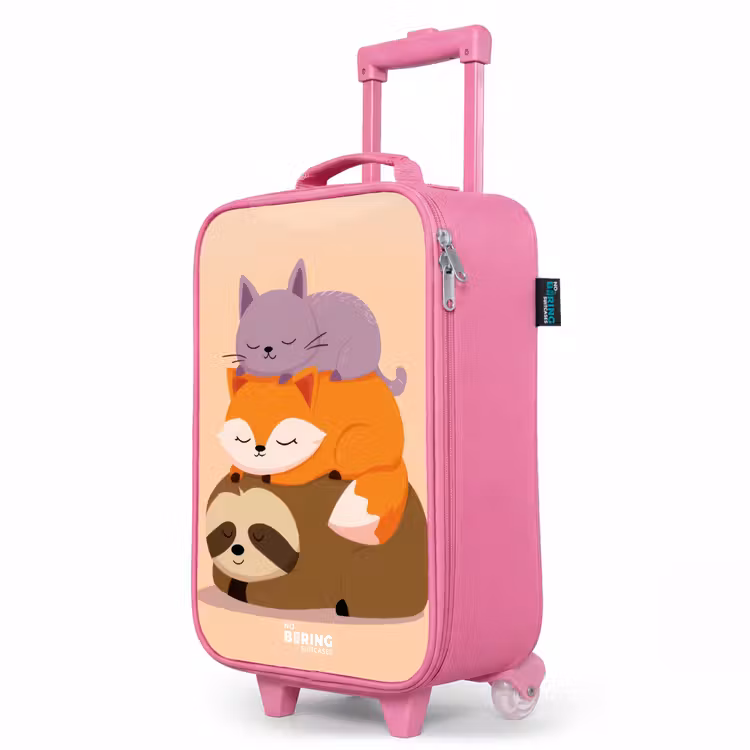 Valise enfant - Rose - Animaux - Dormir - Ensemble — 8