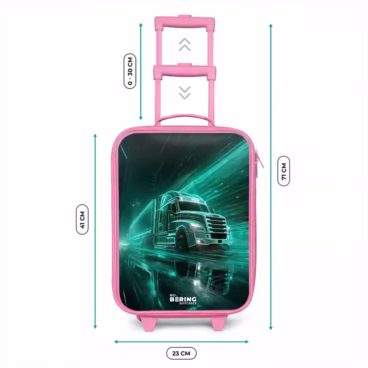 Valise enfant - Rose - Camion - Néon - Vert - Ville — 6