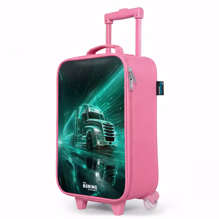 Valise enfant - Rose - Camion - Néon - Vert - Ville — 8