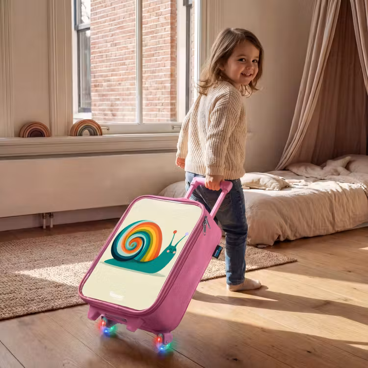 Valise enfant - Rose - Escargot - Arc-en-ciel - Coloré — 2