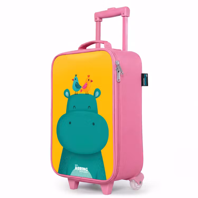Valise enfant - Rose - Hippo - Oiseaux - Jaune — 8