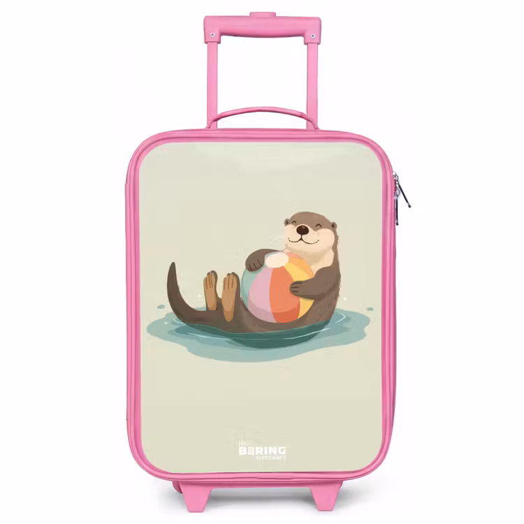 Valise enfant - Rose - Loutre - Ballon de plage - Eau — 1