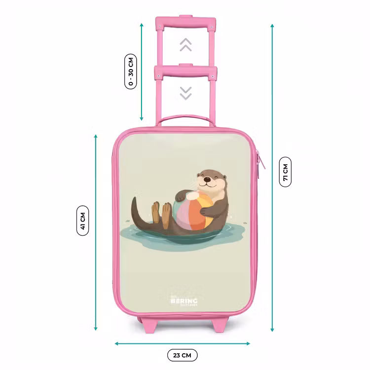 Valise enfant - Rose - Loutre - Ballon de plage - Eau — 6