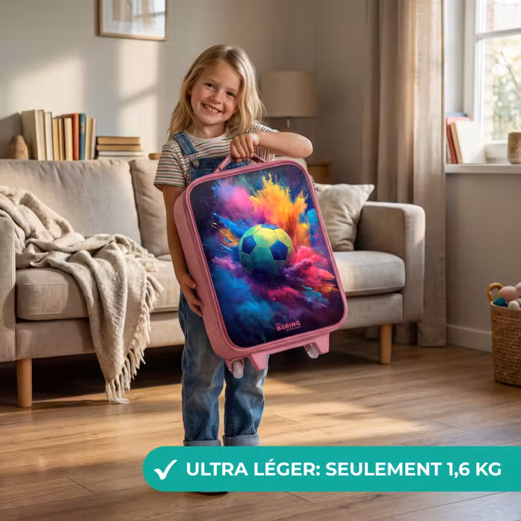 Valise enfant - Rose - Néon - Boule - Colorée — 3