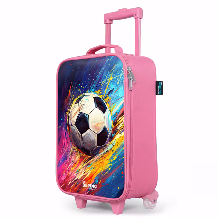 Valise enfant - Rose - Néon - Football - Coloré — 8
