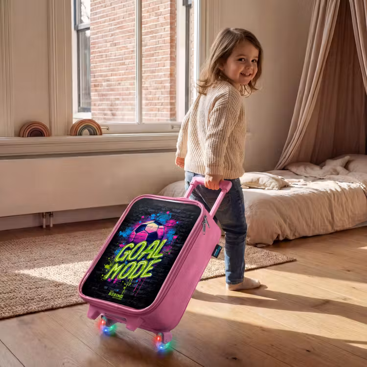 Valise enfant - Rose - Néon - Graffiti - Football - Coloré — 2