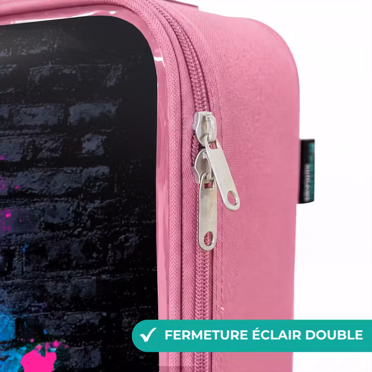 Valise enfant - Rose - Néon - Graffiti - Football - Coloré — 7