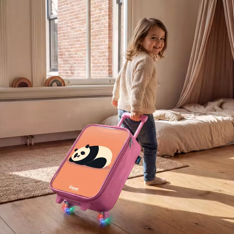 Valise enfant - Rose - Panda - Dormant - Orange — 2