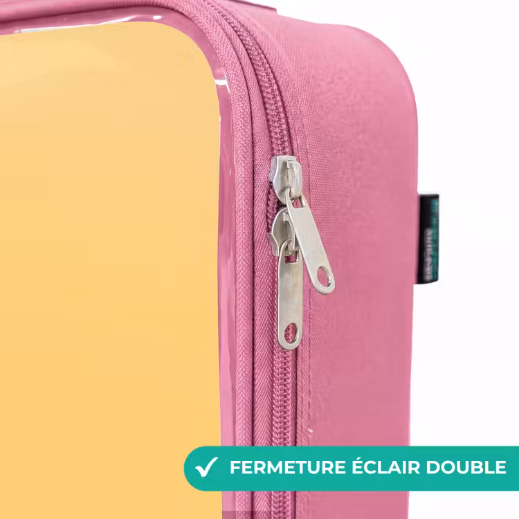 Valise enfant - Rose - Panda - Marchepied - Jaune — 7