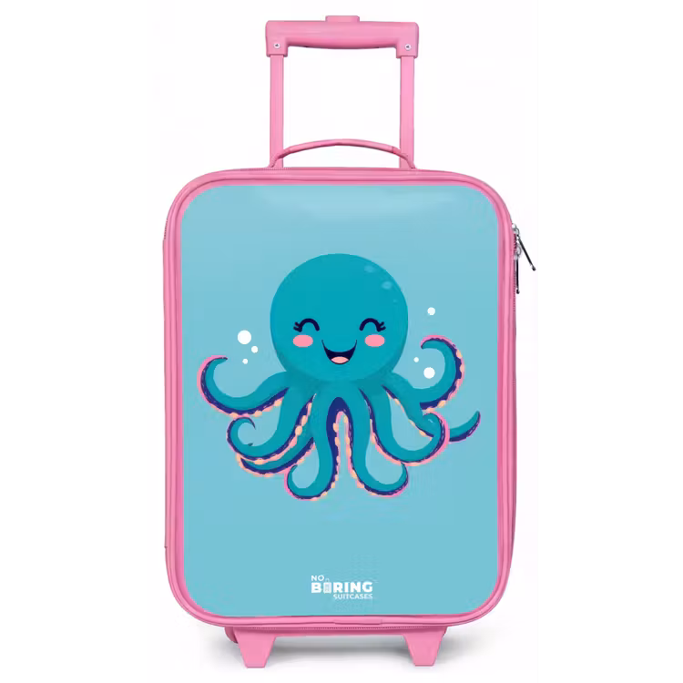 Valise enfant - Rose - Pieuvre - Eau - Bleu — 1