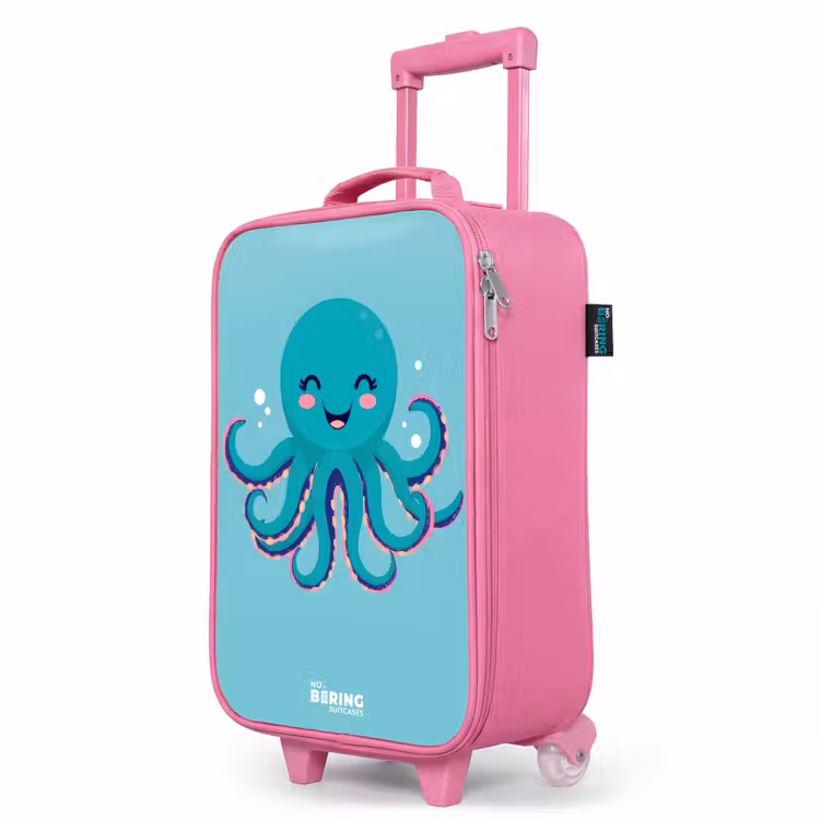 Valise enfant - Rose - Pieuvre - Eau - Bleu — 8