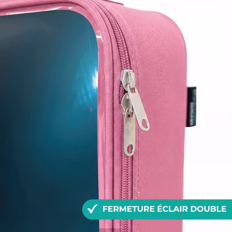 Valise enfant - Rose - Voiture de course - Piste - Néon - Eclairage — 7