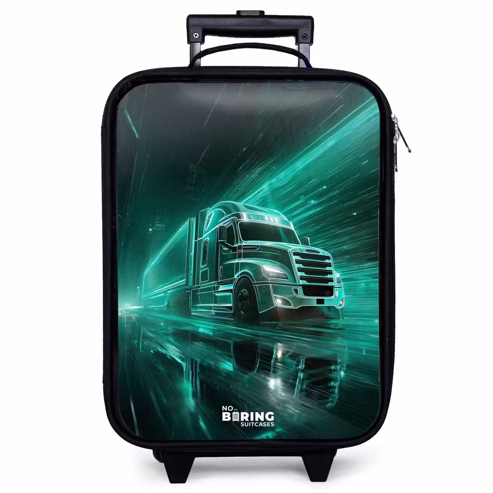 Valise enfant - Camion - Néon - Vert - Ville — 1