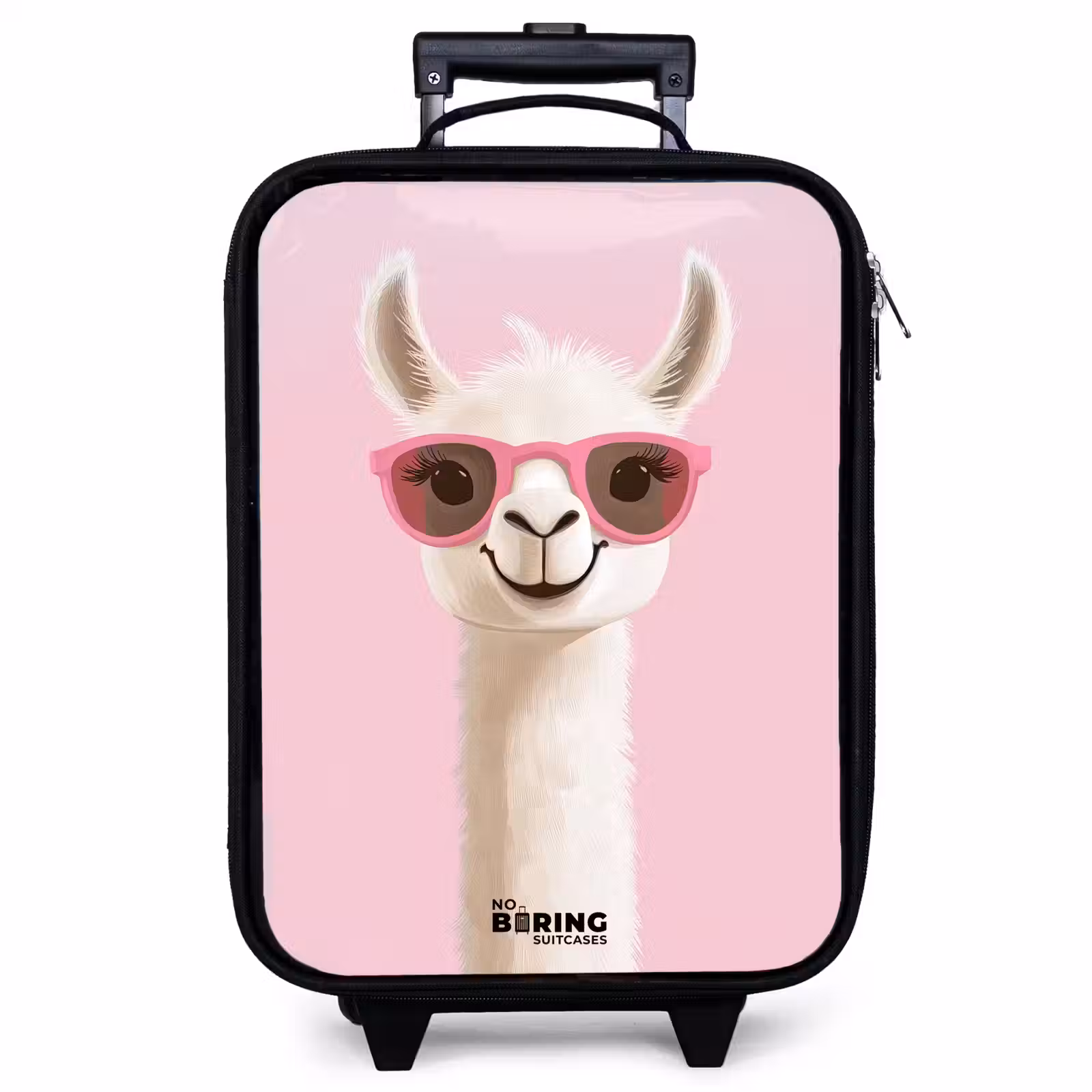 Valise enfant - Llama - Blanc - Lunettes de soleil - Cils — 1