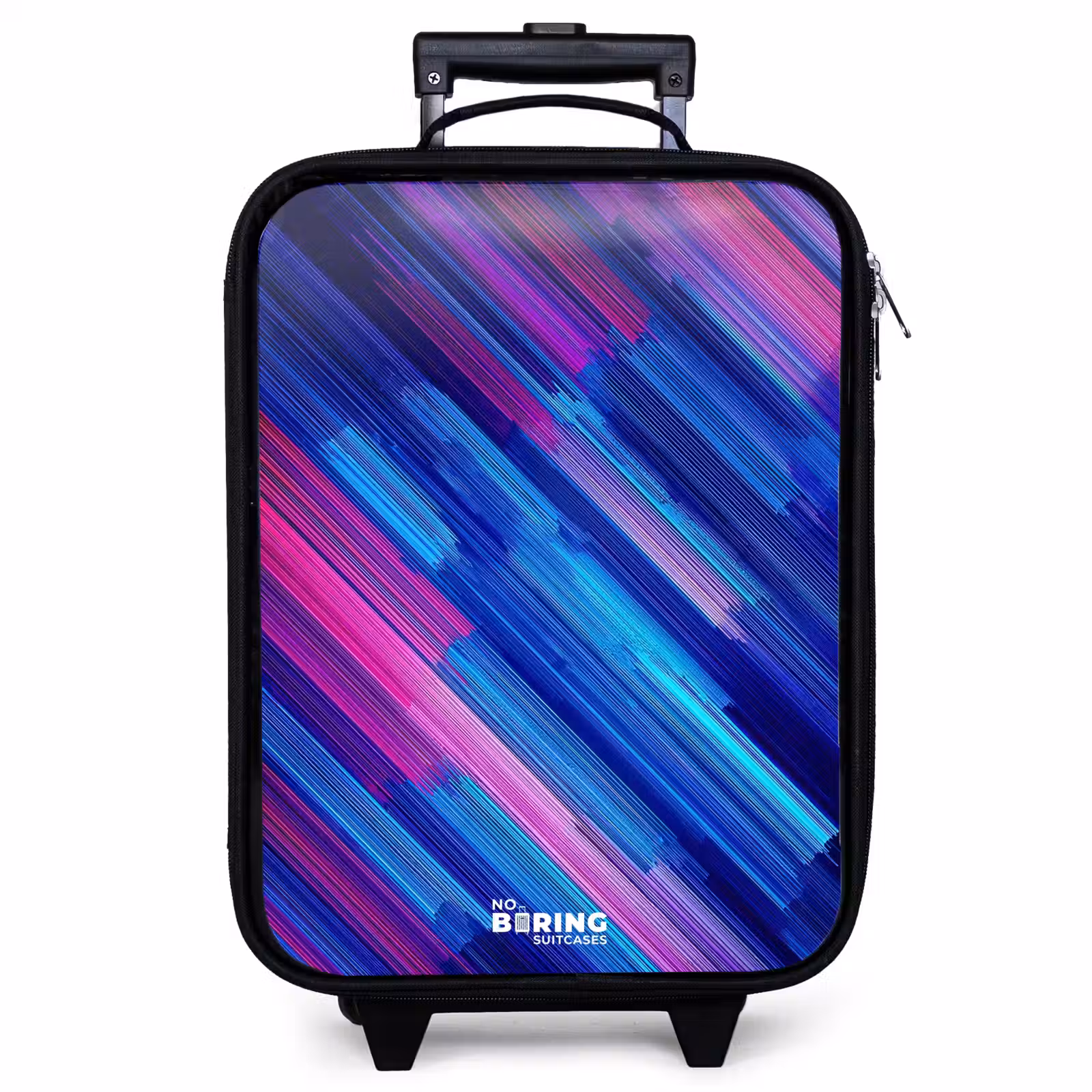 Valise enfant - Néon - Rayures - Abstrait - Bleu - Rose — 1