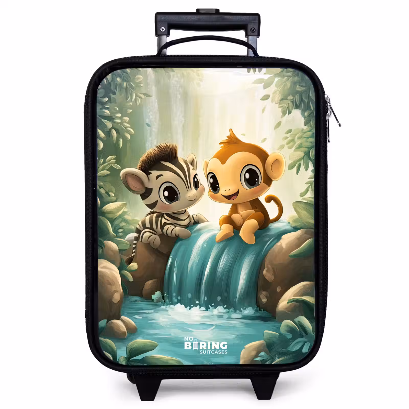Valise enfant - Zèbre - Singe - Cascade - Rochers — 1