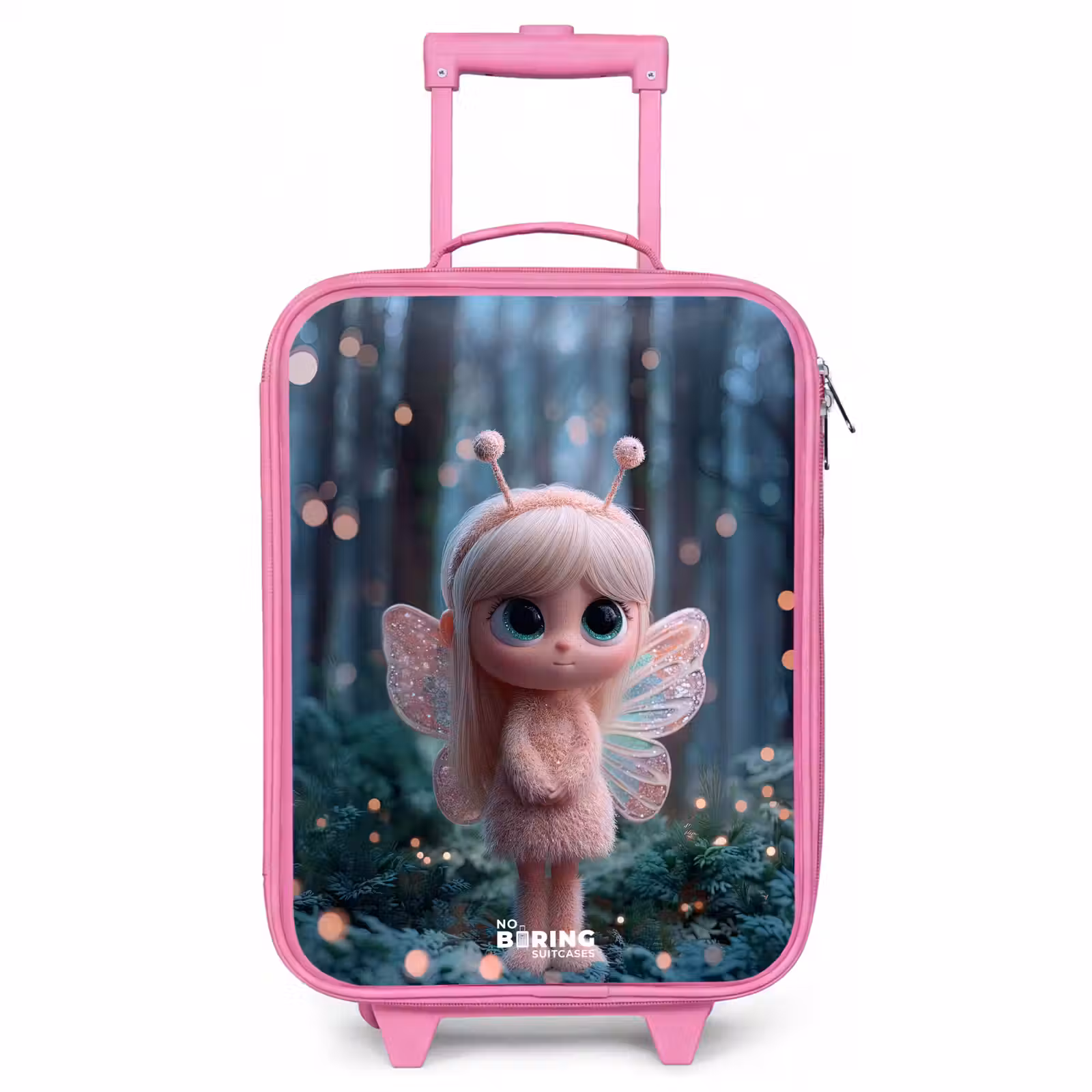 Valise enfant - Rose - Fée - Forêt - Paillettes — 1