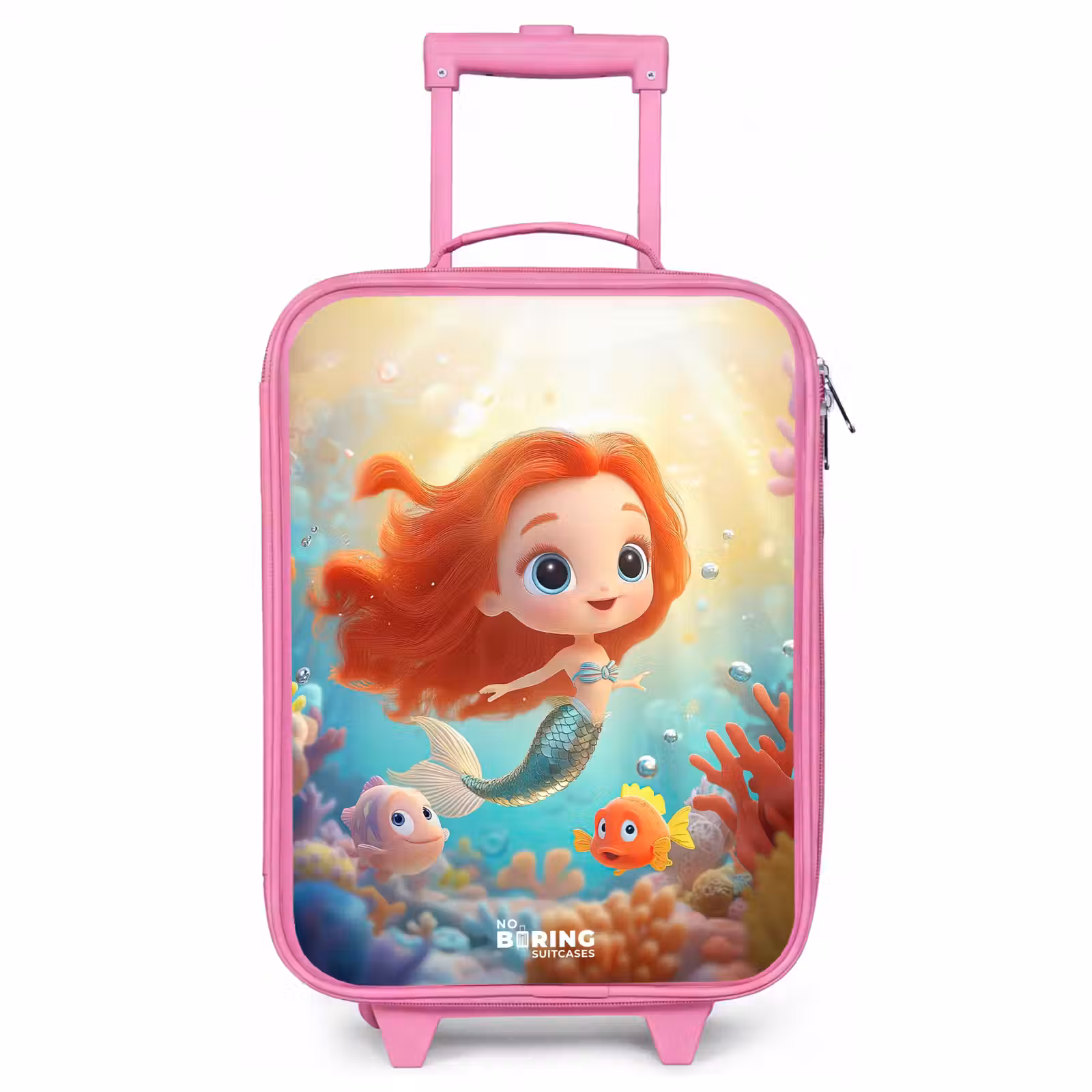 Valise enfant - Rose - Sirène - Poisson - Corail — 1