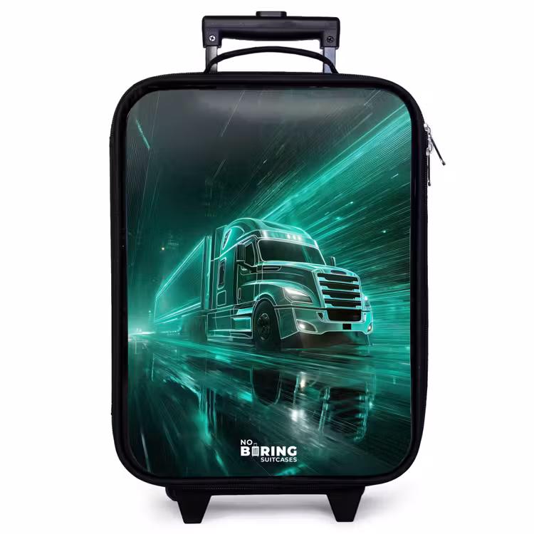 Valise enfant - Camion - Néon - Vert - Ville — 1