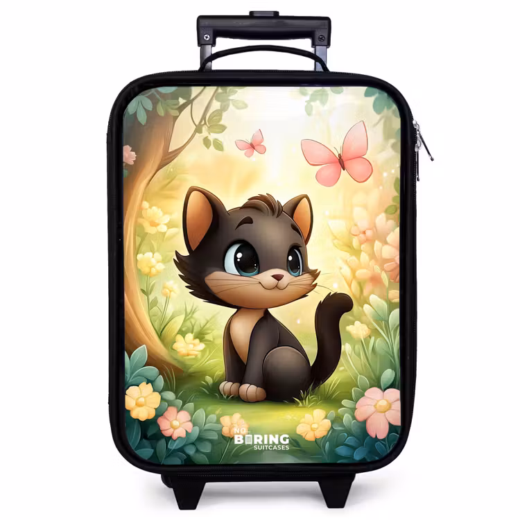 Valise enfant - Chat - Papillon - Fleurs — 1