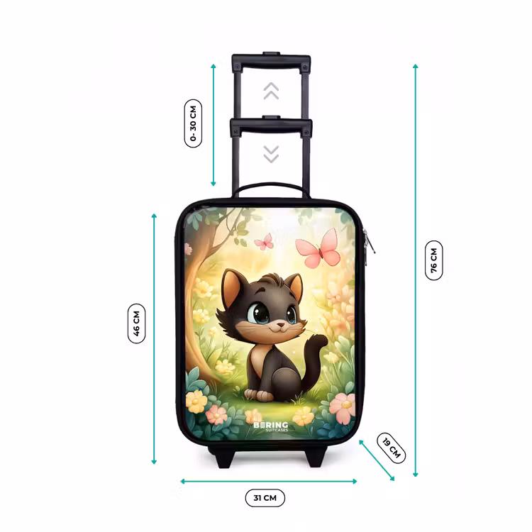 Valise enfant - Chat - Papillon - Fleurs — 7