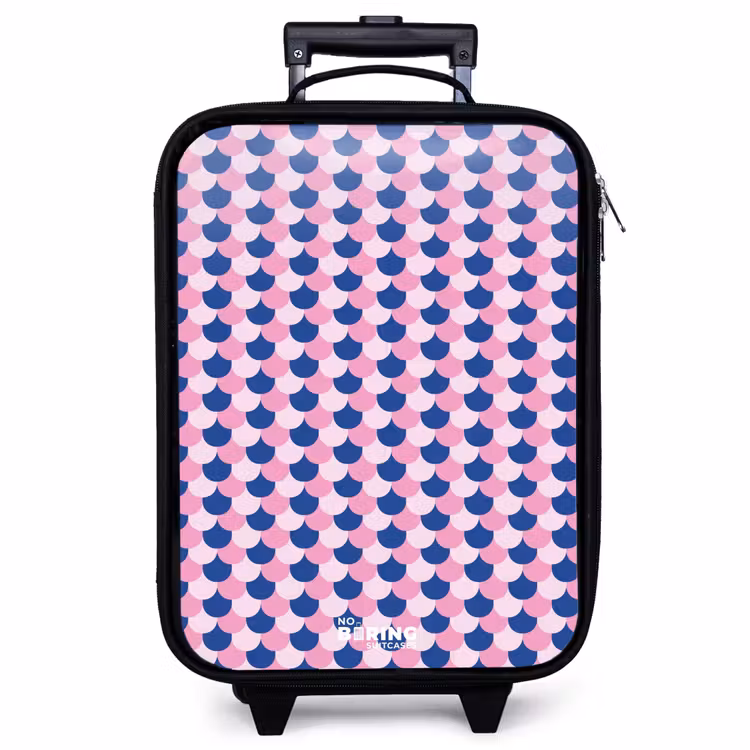 Valise enfant - Écailles - Motif - Bleu - Rose — 1