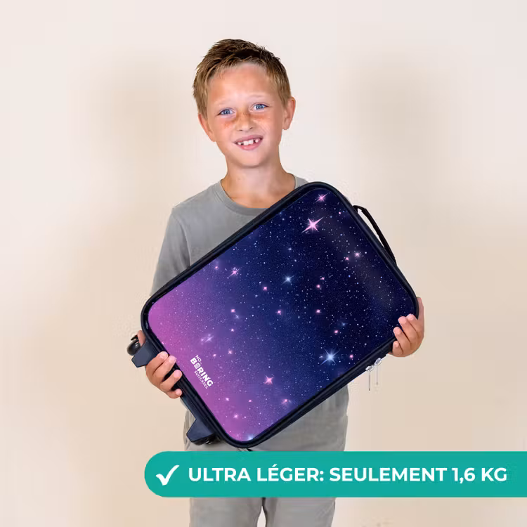 Valise enfant - Étoiles - Galaxie - Bleu - Rose — 2