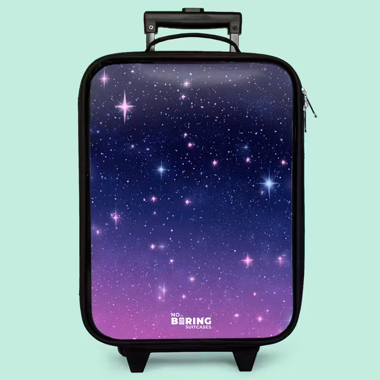 Valise enfant - Étoiles - Galaxie - Bleu - Rose — 3