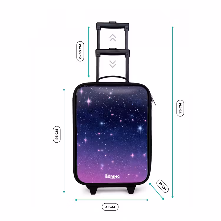 Valise enfant - Étoiles - Galaxie - Bleu - Rose — 7