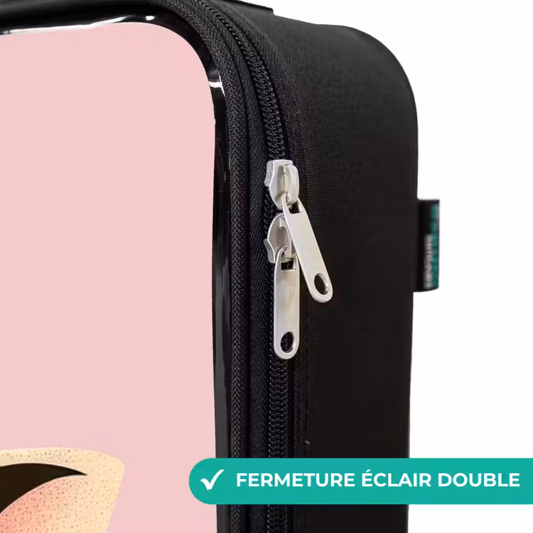 Valise enfant - Girafe - Cils - Minimaliste - Rose — 6