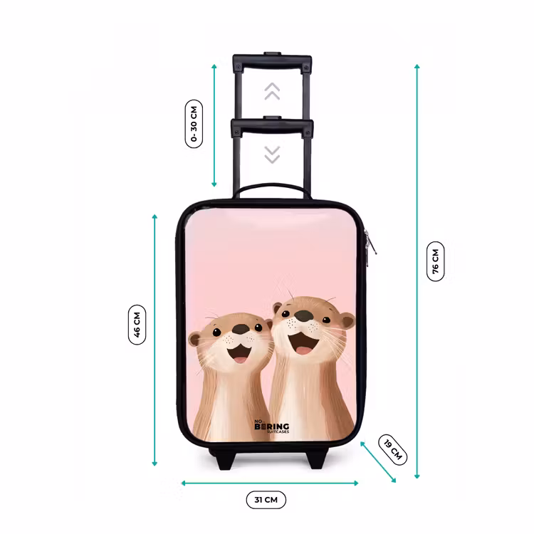 Valise enfant - Loutre - Sourire - Rose - Illustration — 7