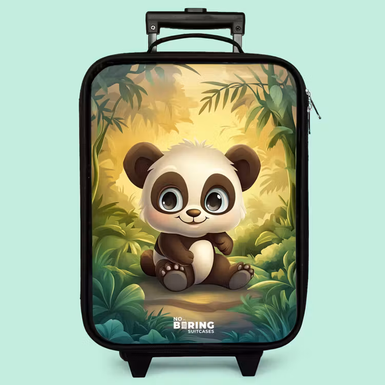 Valise enfant - Panda - Forêt de bambous - Vert — 3