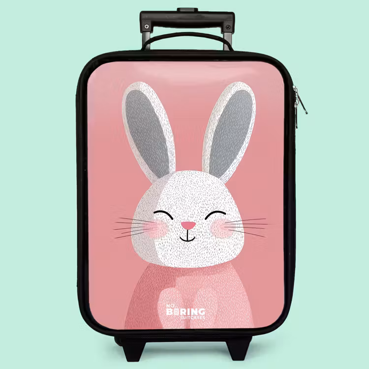 Valise enfant - Rose - Lapin - Sourire - Illustration — 3