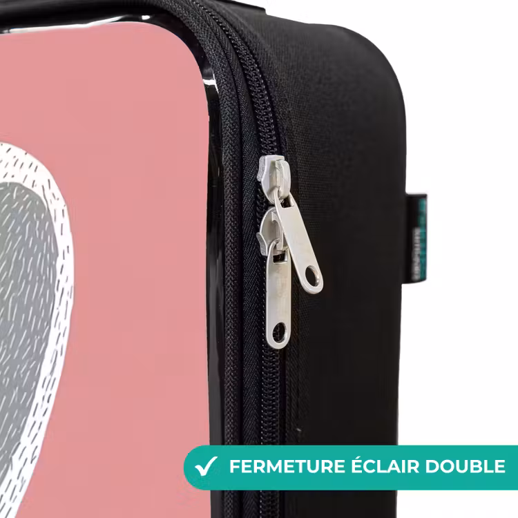 Valise enfant - Rose - Lapin - Sourire - Illustration — 6