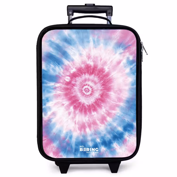 Valise enfant - Tie dye - Abstrait - Bleu - Rose — 1