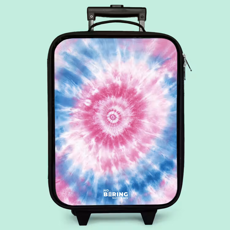 Valise enfant - Tie dye - Abstrait - Bleu - Rose — 3