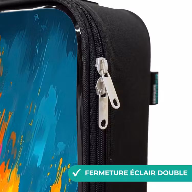 Valise enfant - Tracteur - Vert - Abstrait - Coups de pinceau — 6