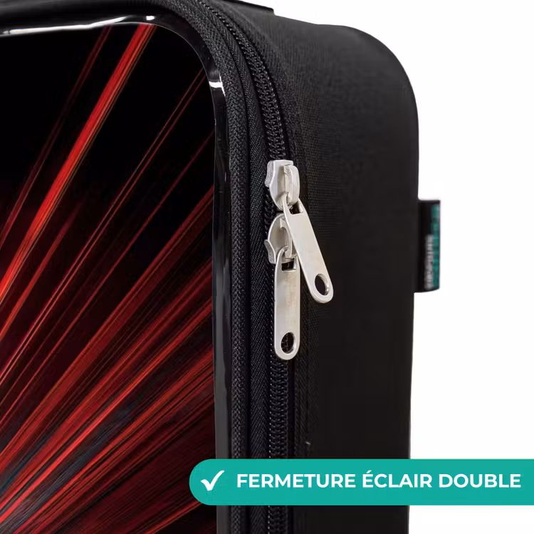 Valise enfant - Voiture de sport - Faisceaux lumineux - Néon - Bleu — 6