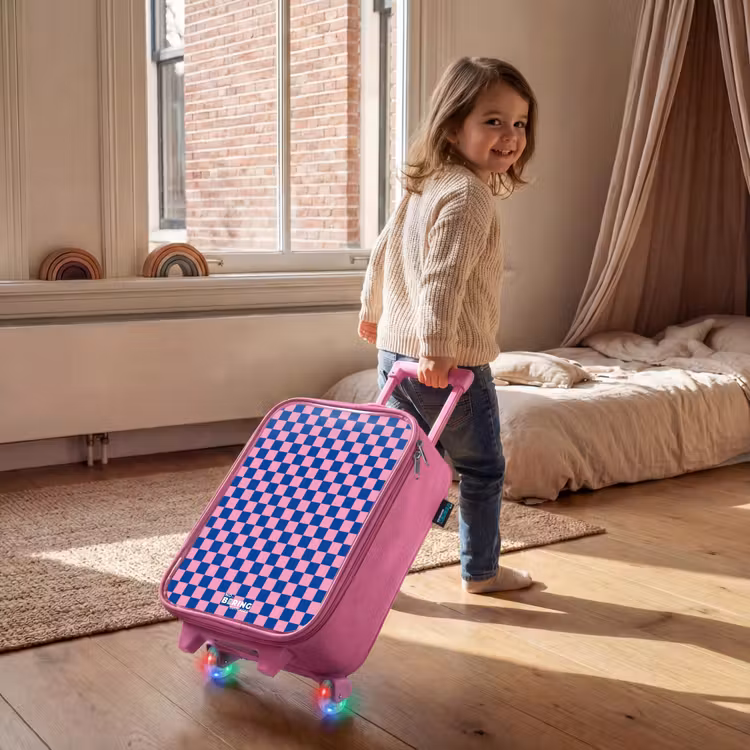 Valise enfant - Rose - Blocs - Bleu - Rose — 2