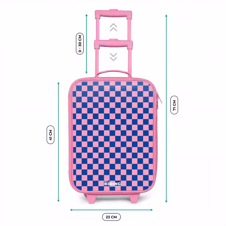 Valise enfant - Rose - Blocs - Bleu - Rose — 6
