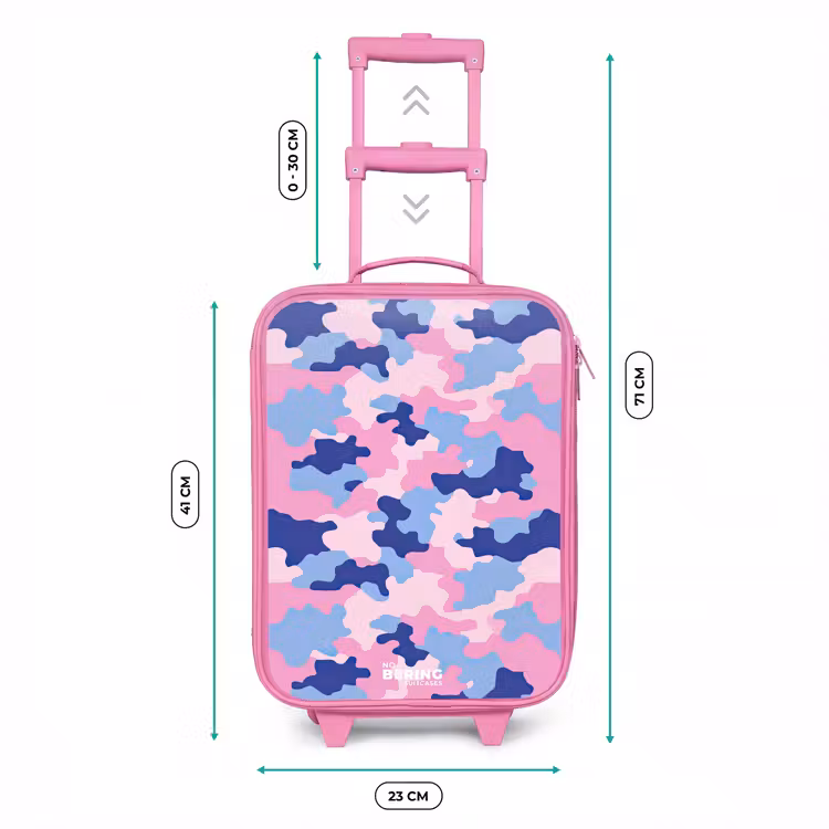 Valise enfant - Rose - Camouflage - Rose - Bleu — 6