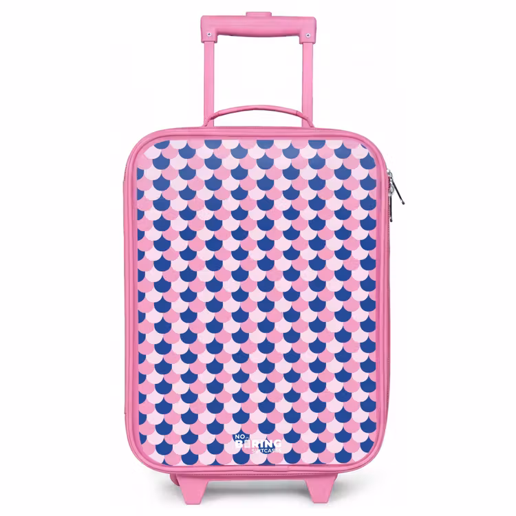 Valise enfant - Rose - Écailles - Motif - Bleu - Rose — 1
