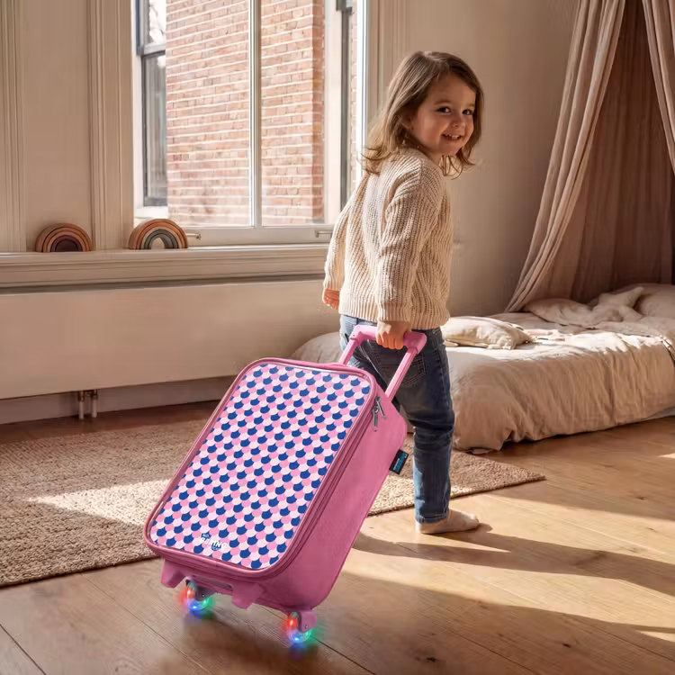 Valise enfant - Rose - Écailles - Motif - Bleu - Rose — 2