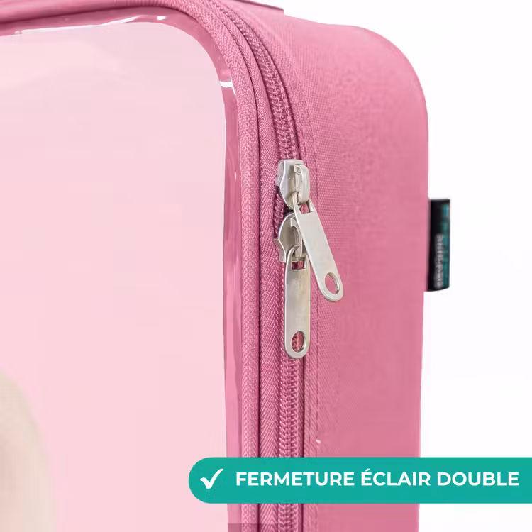 Valise enfant - Rose - Éléphant - Bébé - Fards à joues - Illustration — 7